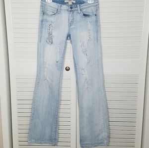 XXI Wide Leg Distress Jeans
